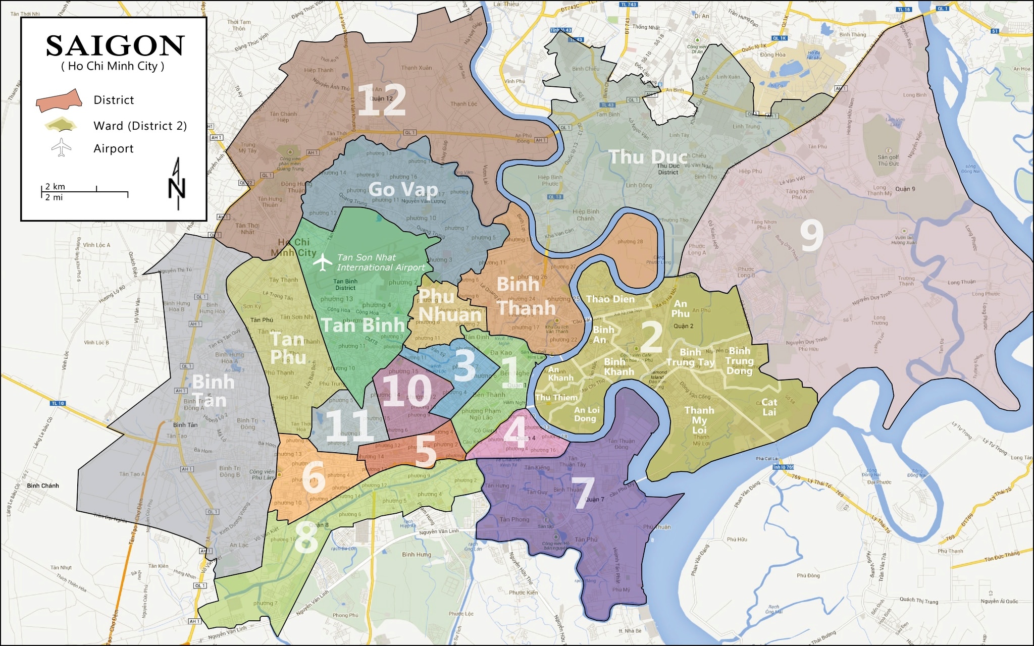 District 3 is centrally located